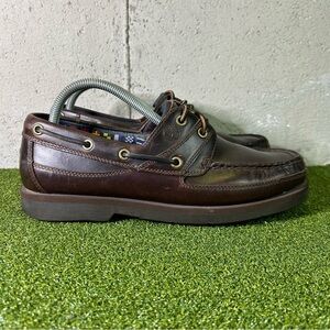 Timberland Brown Leather 2-Eye 71026 Boat Shoes Men’s 9